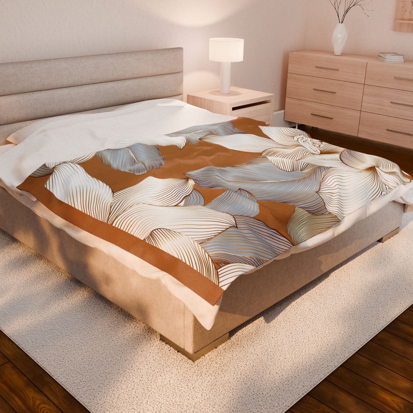 Floral Dreams Velveteen Plush Blanket