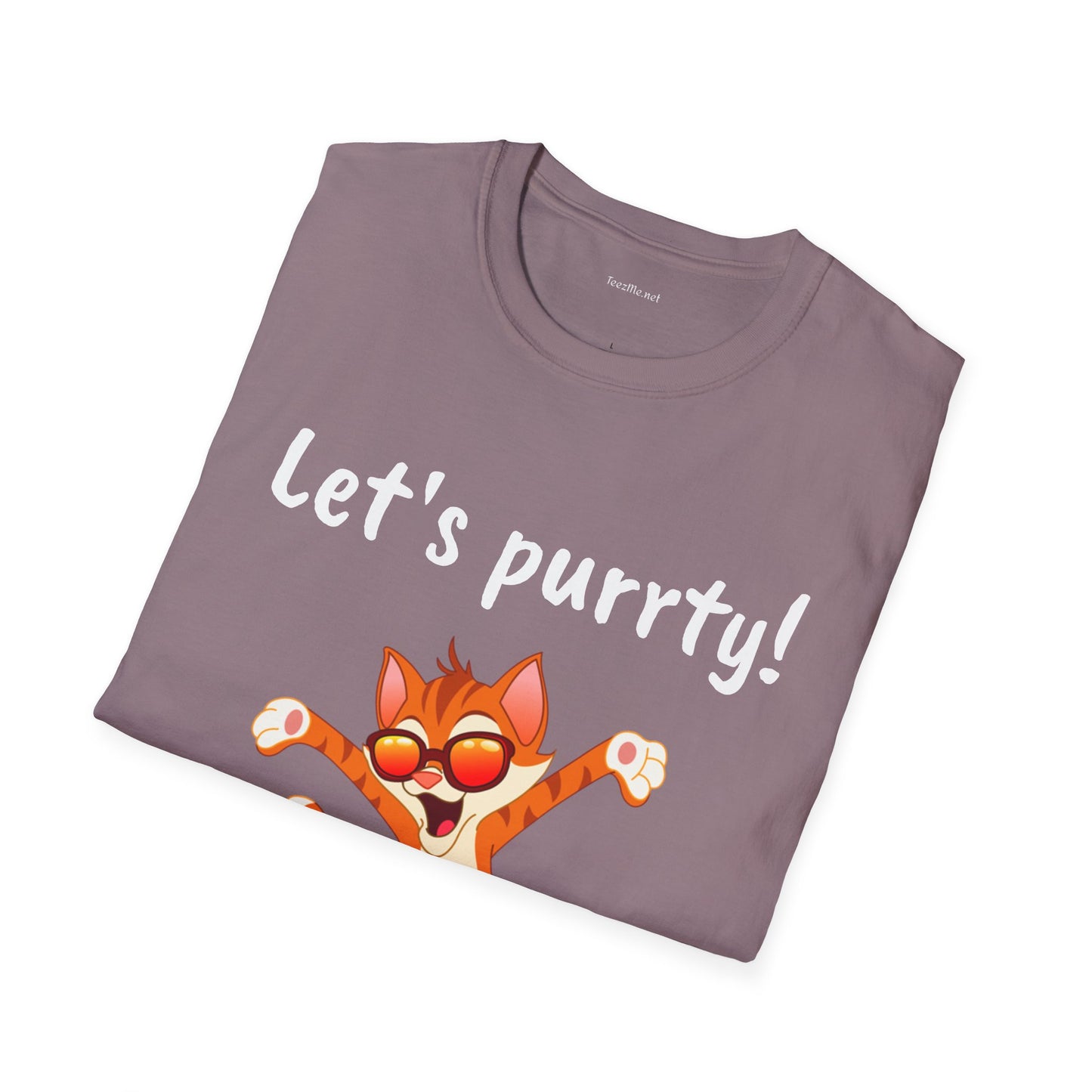 Let's purrty! - Unisex Softstyle T-Shirt 100% Cotton Graphic