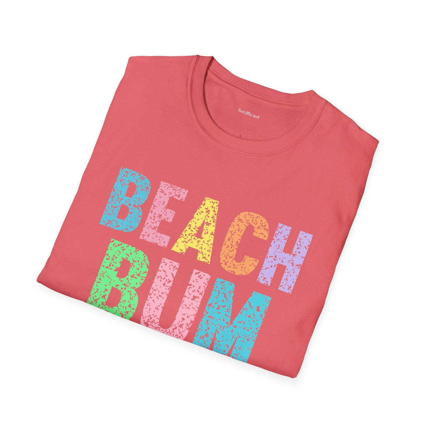 Beach Bum - Unisex Softstyle T-Shirt 100% Cotton Graphic