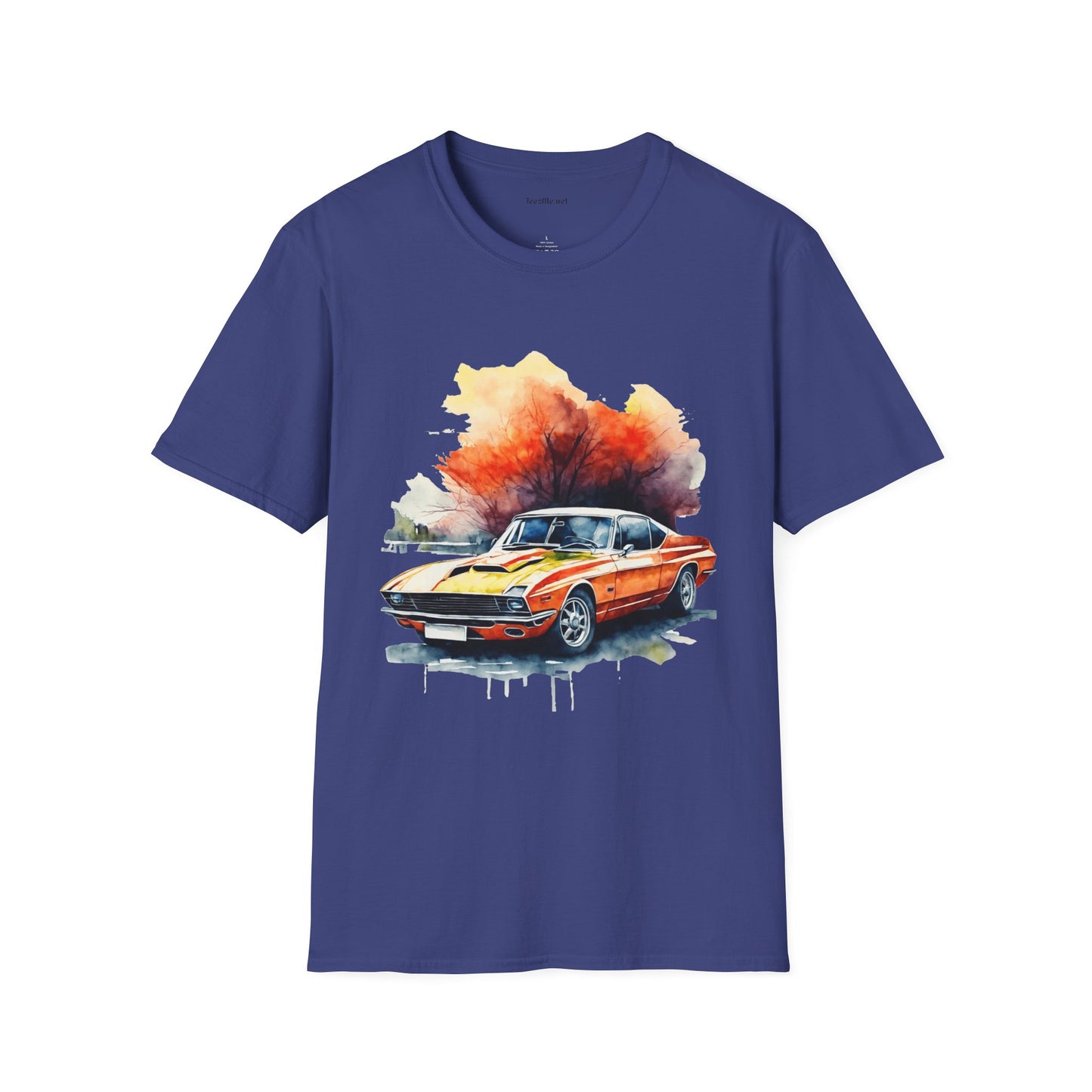 Mustang Car - Unisex Softstyle T-Shirt 100% Cotton Graphic