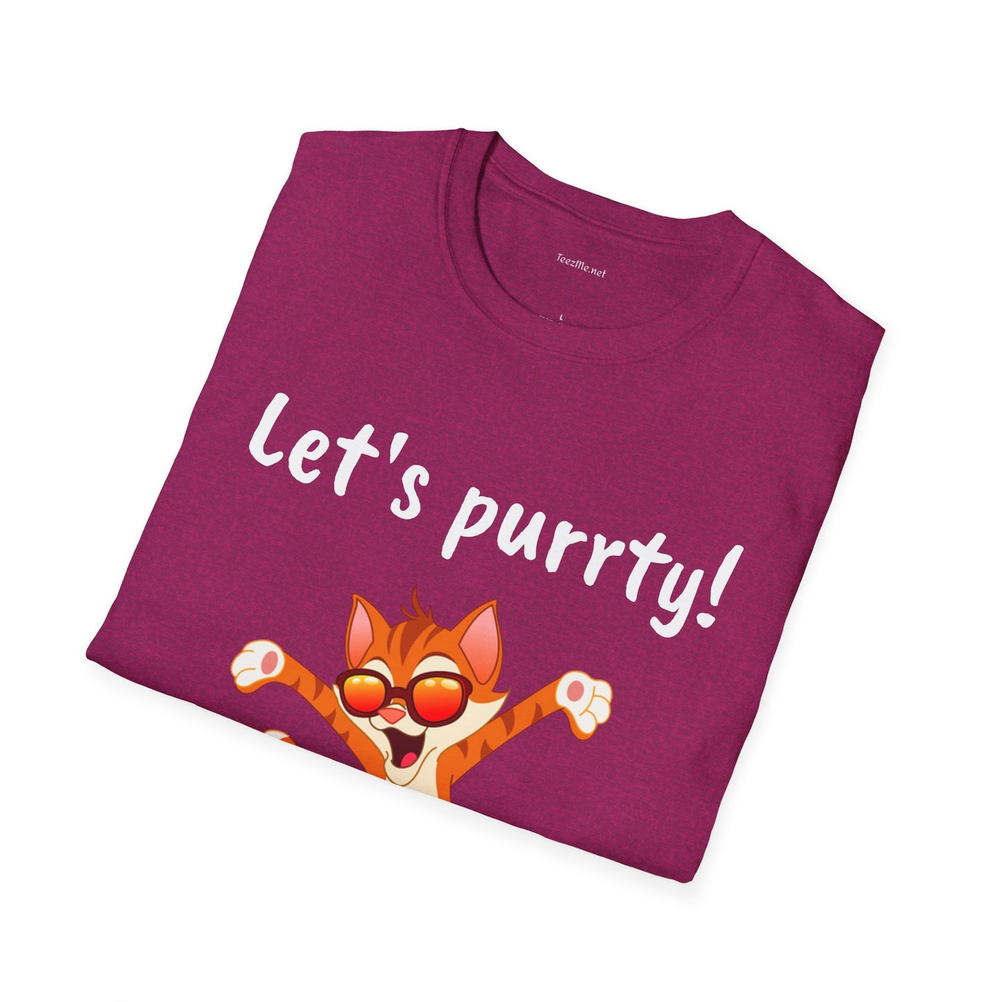 Let's purrty! - Unisex Softstyle T-Shirt 100% Cotton Graphic