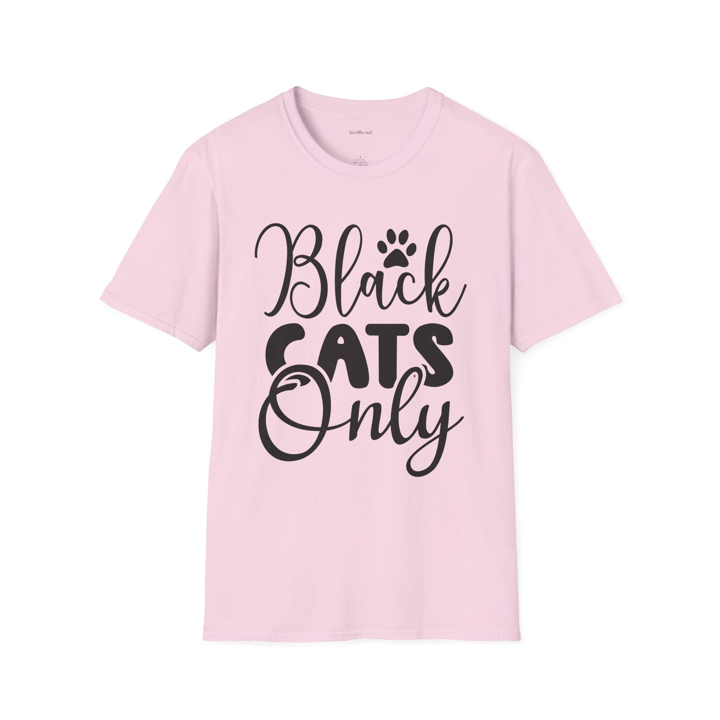 Black Cats Only - Unisex Softstyle T-Shirt 100% Cotton Graphic