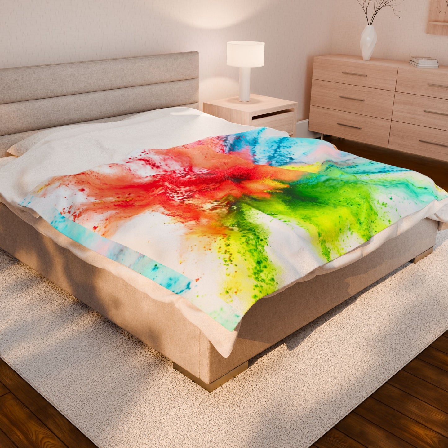 Watercolor - Velveteen Plush Blanket