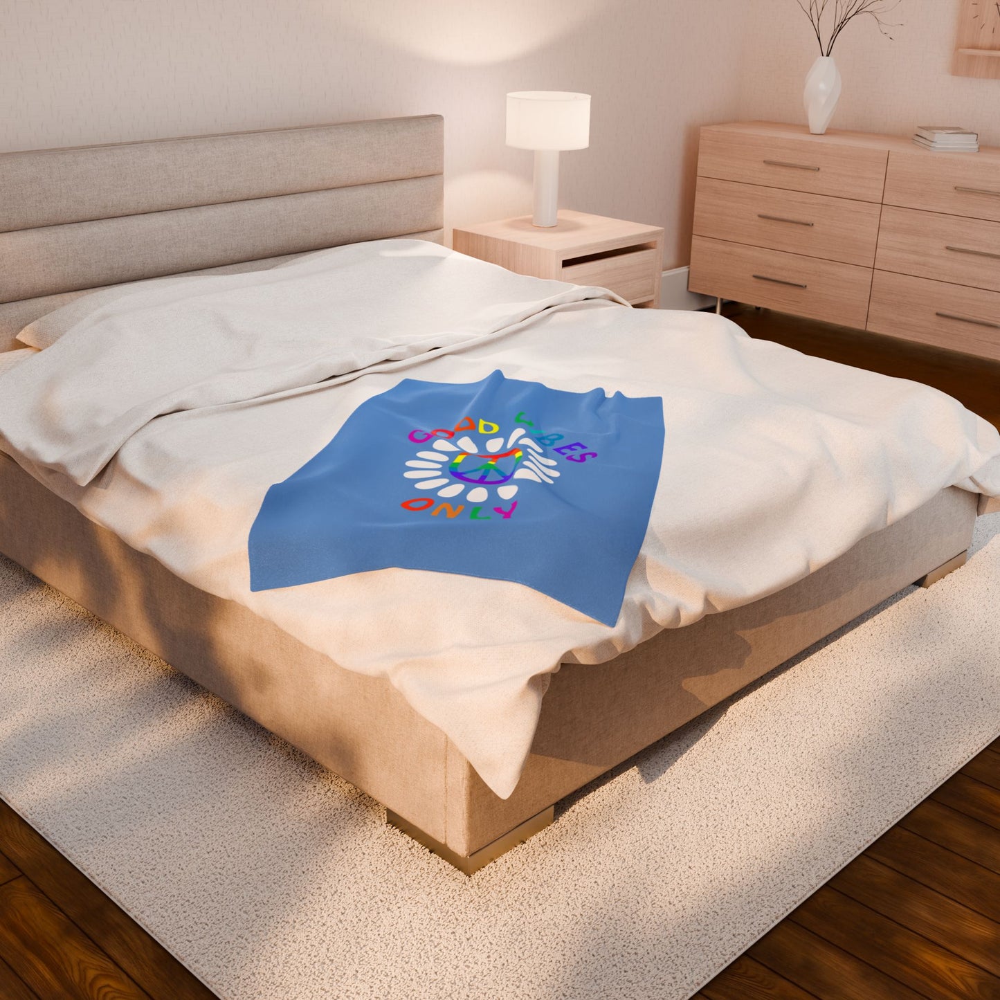 Good Vibes Velveteen Plush Blanket
