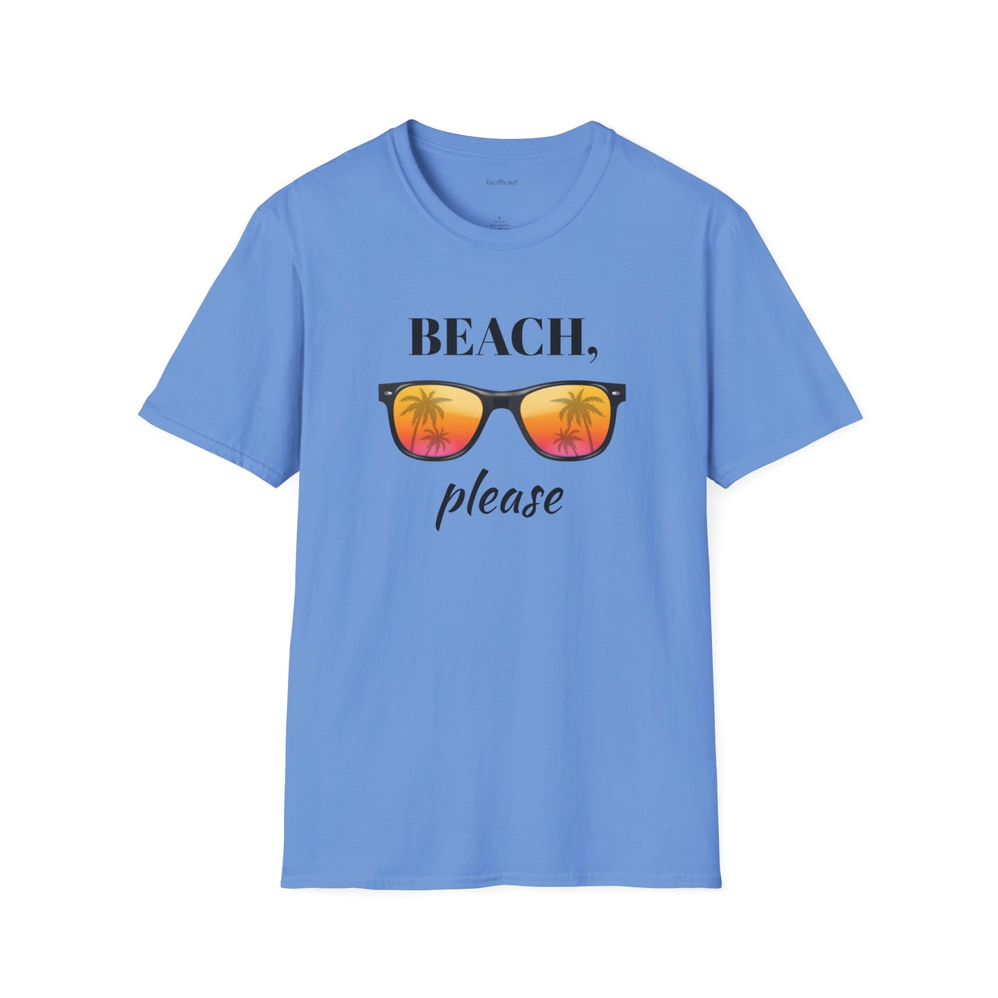 Beach please - Unisex Softstyle T-Shirt 100% Cotton Graphic