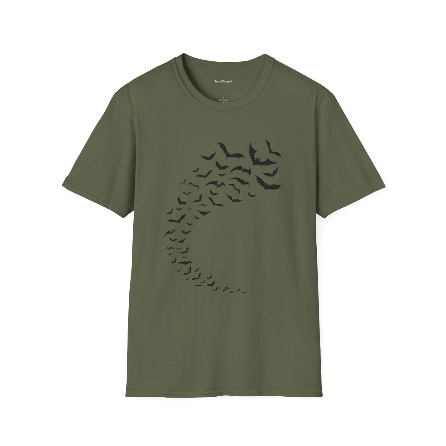 Bats in Flight Unisex Softstyle T-Shirt 100% Cotton Graphic