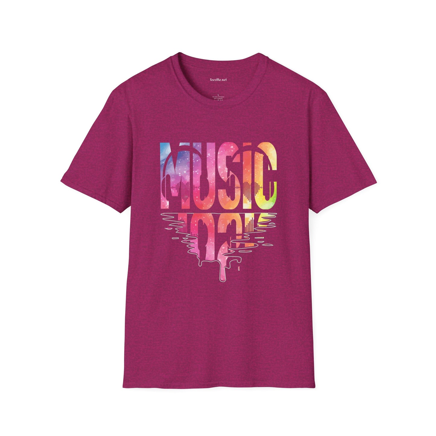 Music with Pinktones Unisex Softstyle T-Shirt 100% Cotton Graphic