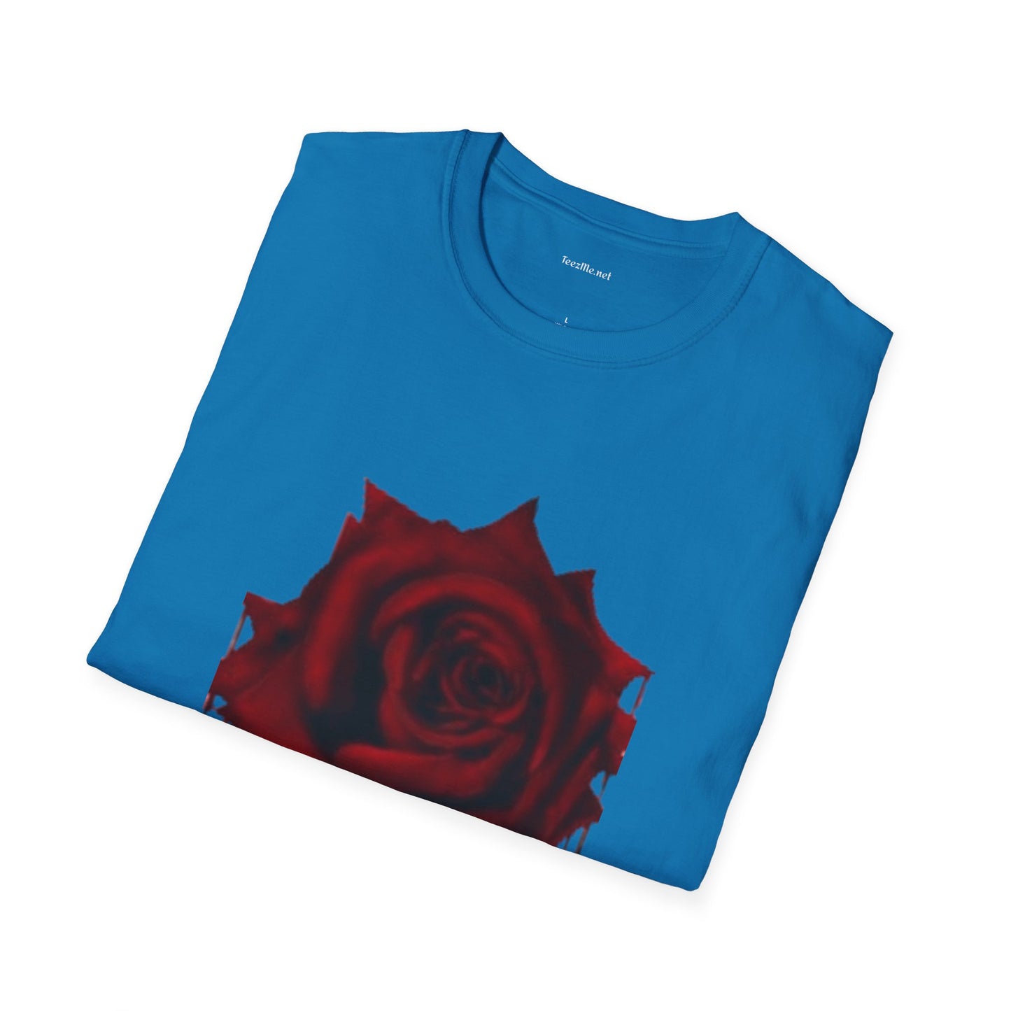 Bleeding Rose Illustration - Unisex Softstyle T-Shirt 100% Cotton Graphic