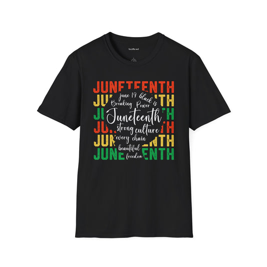 Juneteenth Celebration Unisex SoftStyle T-Shirt 100% Cotton