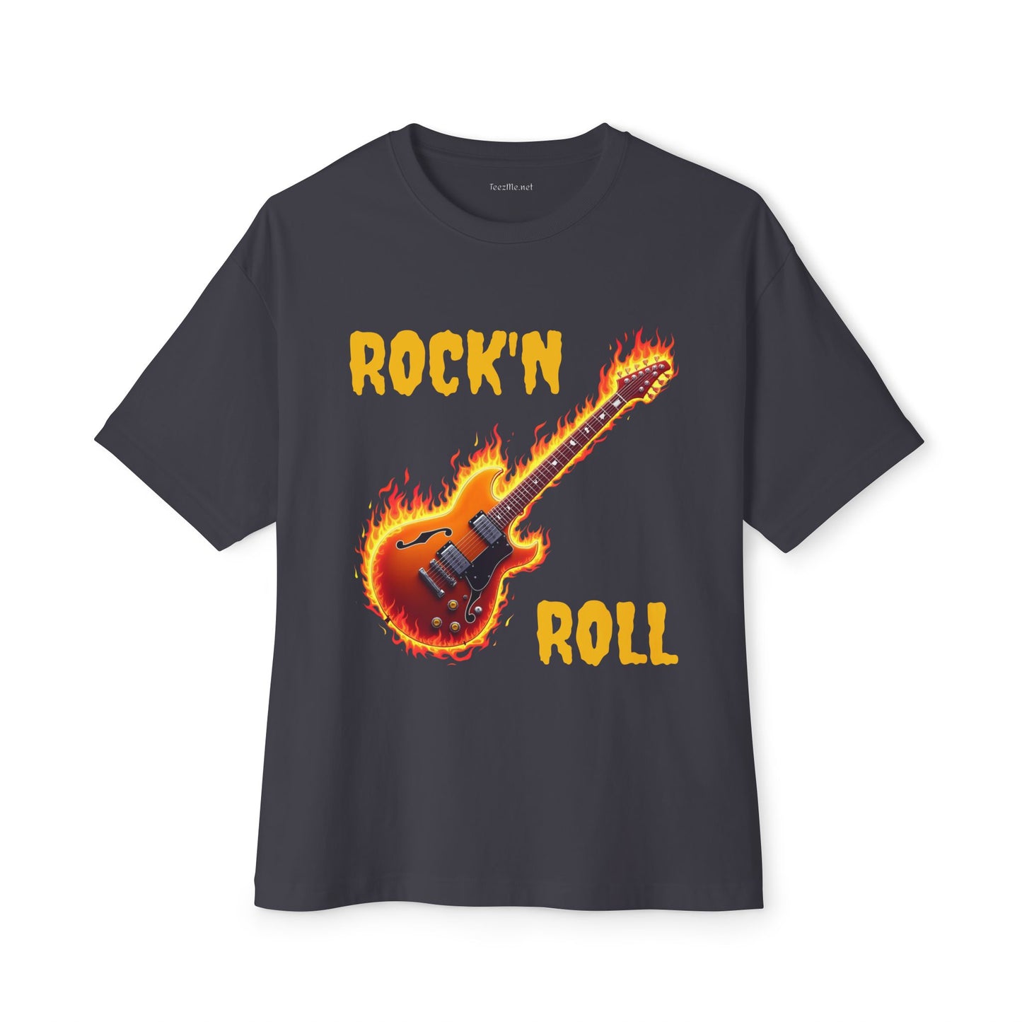 ROCK'N ROLL - Unisex Oversized Boxy Tee Cotton Graphic