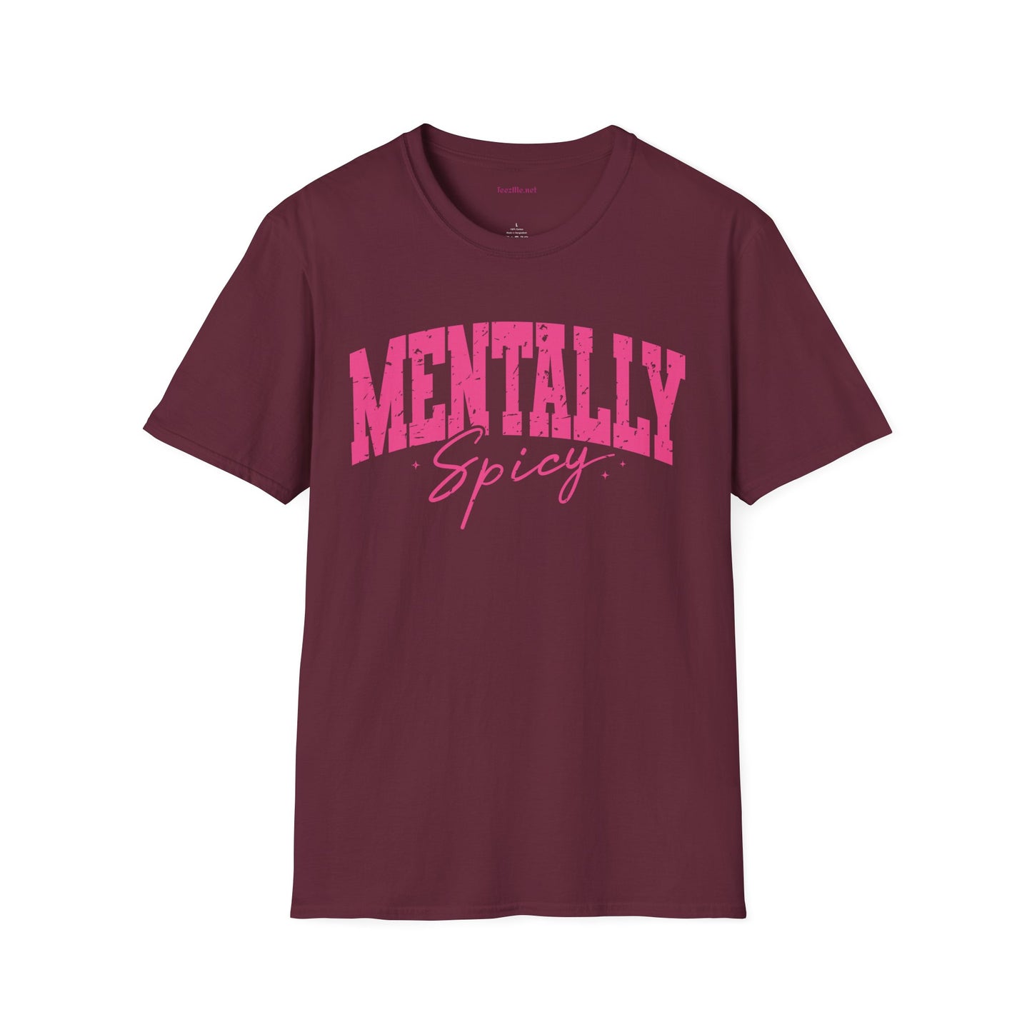 Mentally Spicy Unisex Softstyle T-Shirt 100% Cotton Graphic