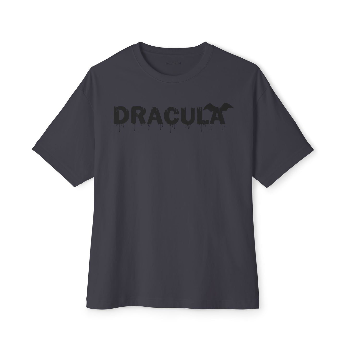 DRACULA with bats on back Unisex Oversized Boxy Tee