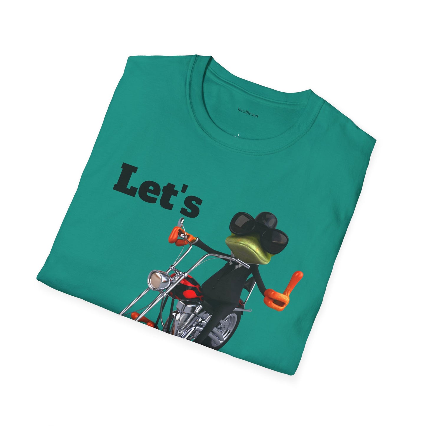 Let's Ride - Unisex Softstyle T-Shirt 100% Cotton Graphic Motorcycle Harley