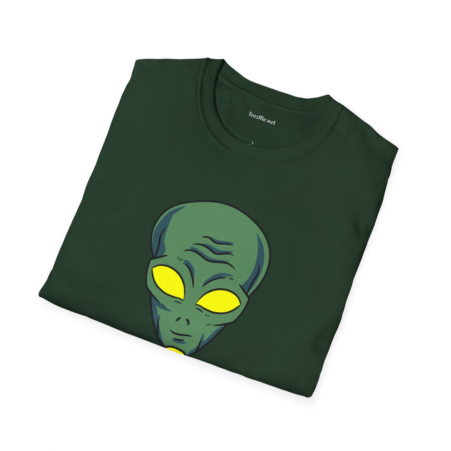 Alien Eating Pizza  Unisex Softstyle T-Shirt 100% Cotton Graphic