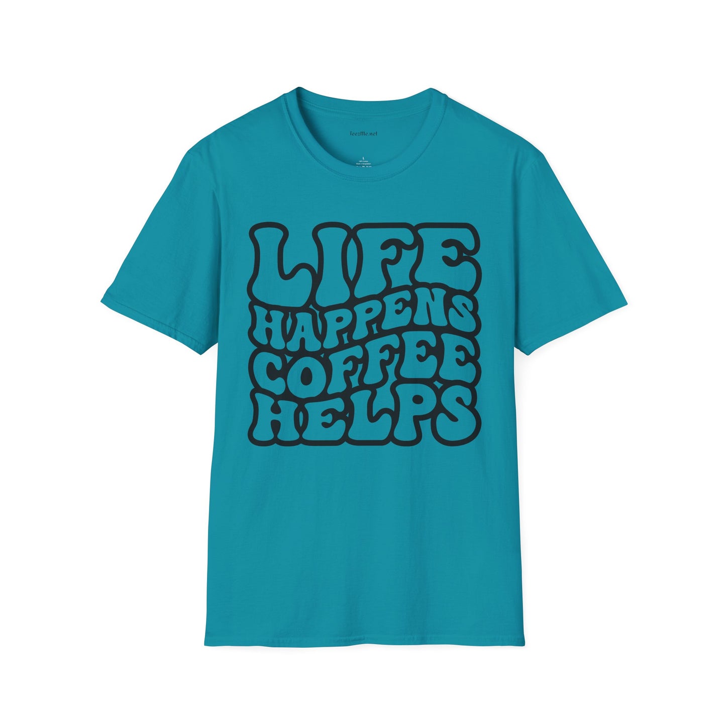 Life Happens Coffee Helps Unisex Softstyle T-Shirt 100% Cotton