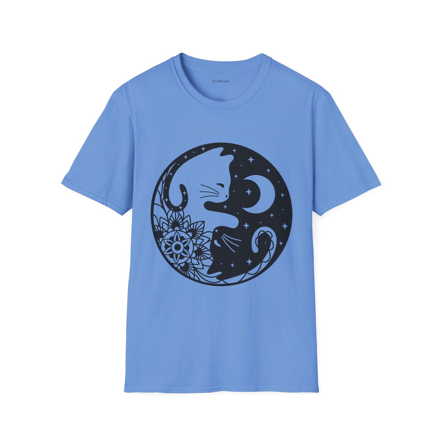 Yin Yang Cat1 Unisex Soft T-Shirt 100% Cotton Graphic