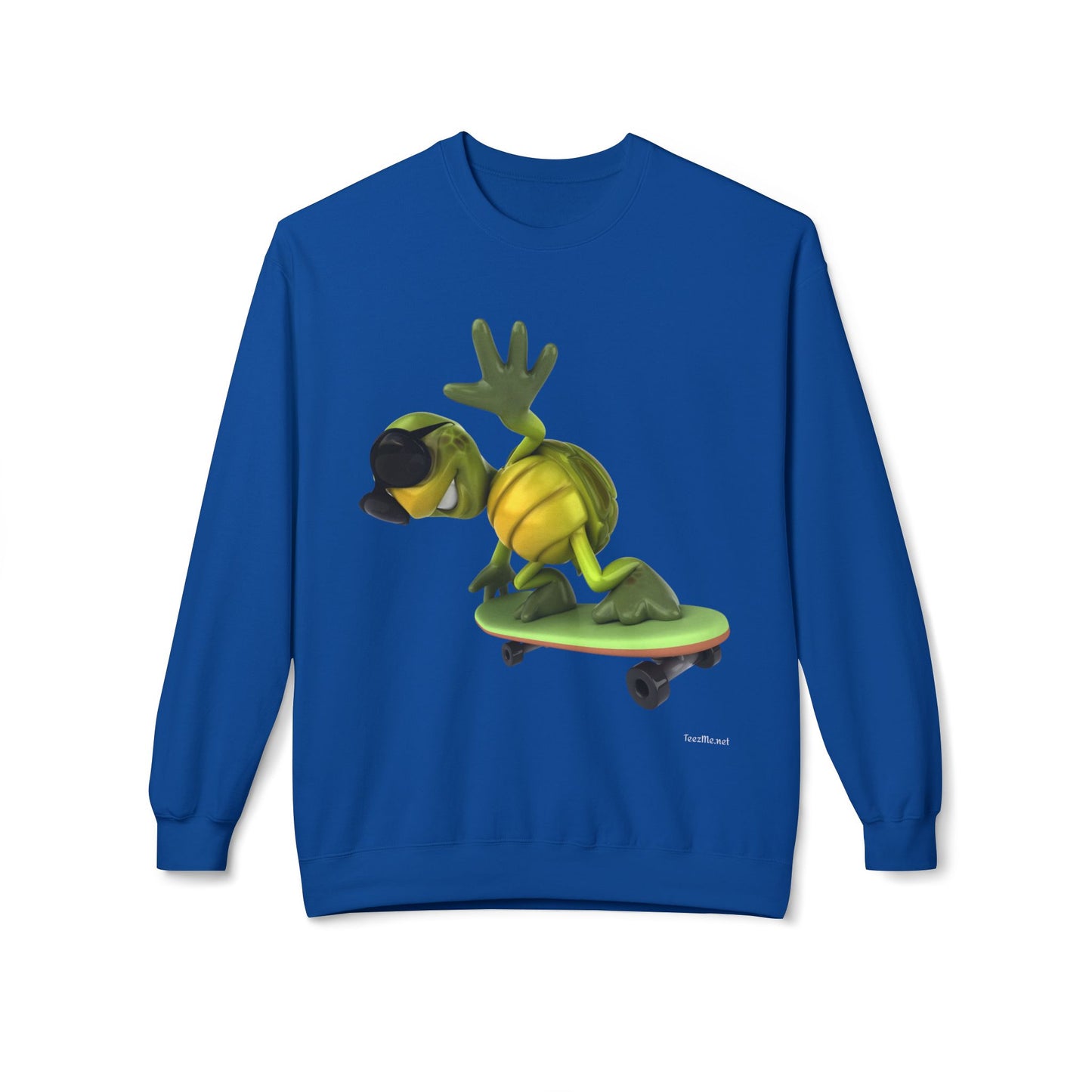 Turtle Skate - Unisex Midweight Softstyle Fleece Crewneck Sweatshirt