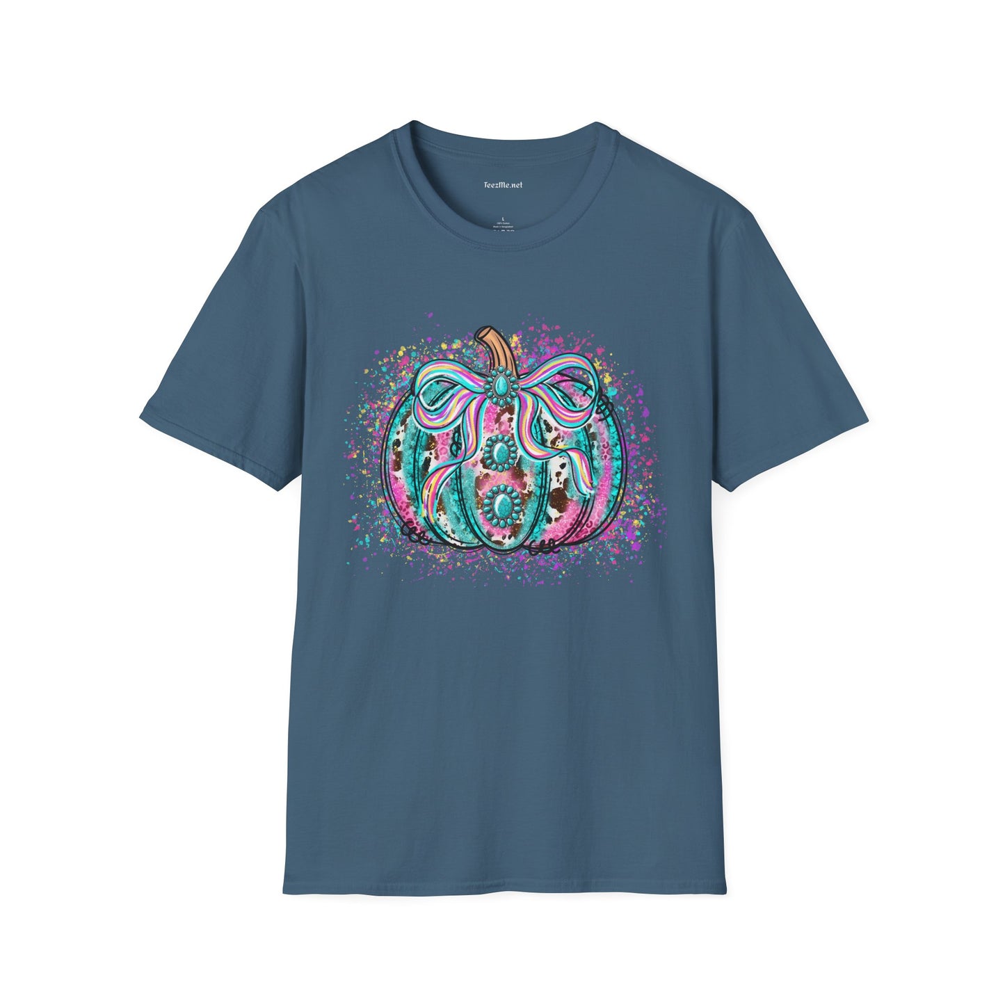 Pumpkin Colorful Unisex Softstyle T-Shirt 100% Cotton