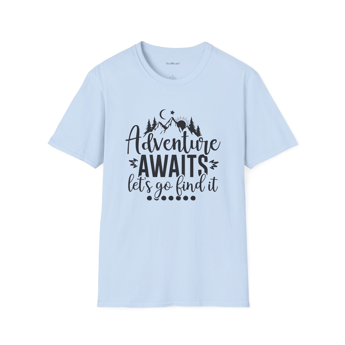 Adventure Awaits Unisex Softstyle T-Shirt 100% Cotton Graphic