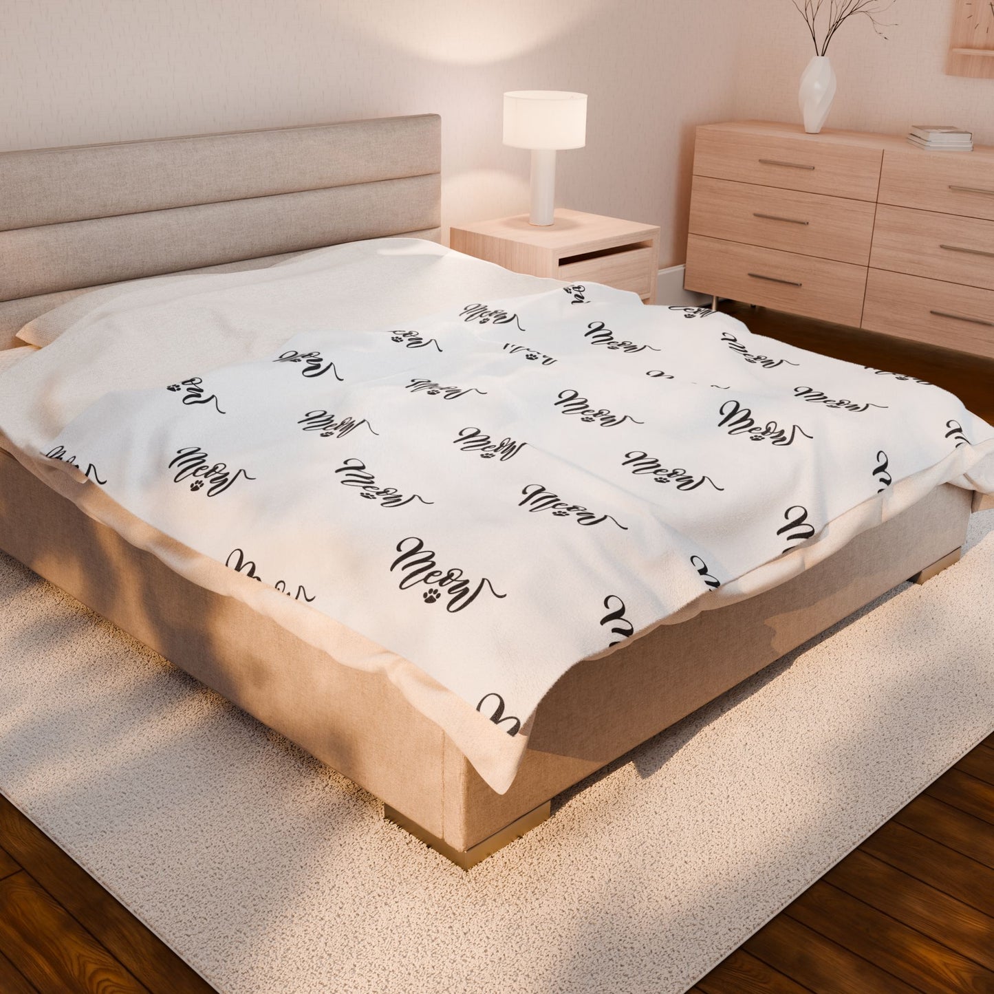 Meow - Velveteen Plush Blanket