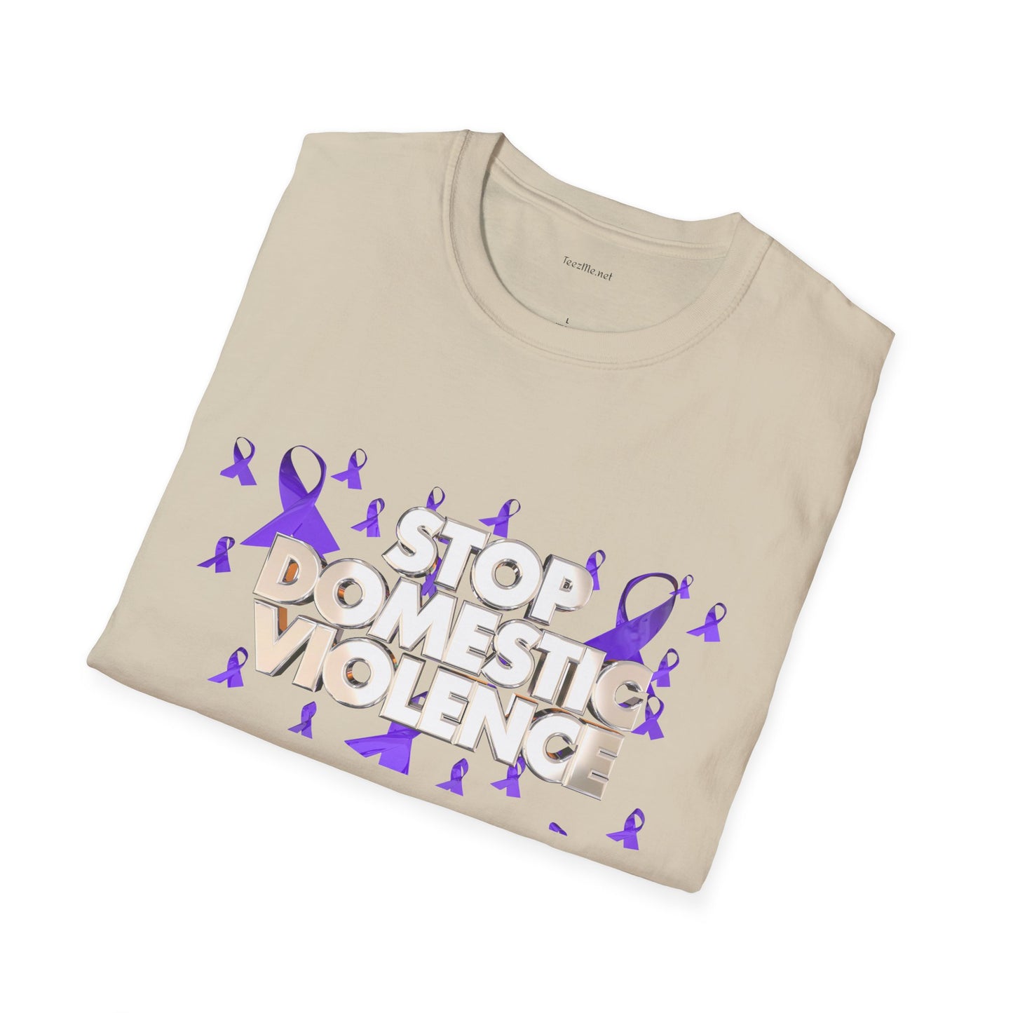 STOP DOMESTIC VIOLENCE - Unisex Softstyle T-Shirt 100% Cotton Graphic