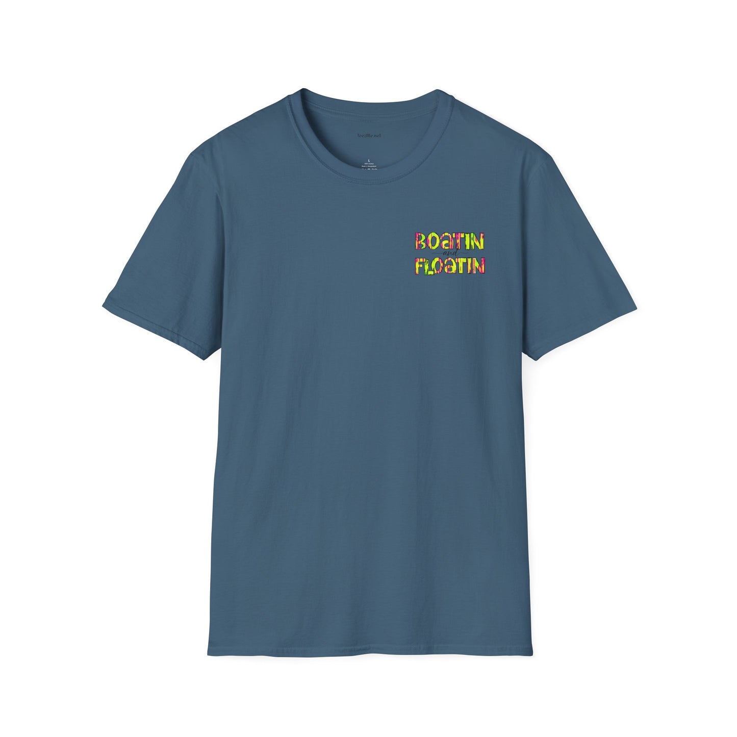 Boatin and Floatin (pocket size) - Unisex Softstyle T-Shirt 100% Cotton Graphic