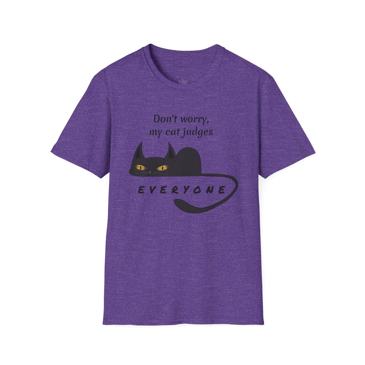 Judging Cat - Unisex Softstyle T-Shirt 100% Cotton Graphic