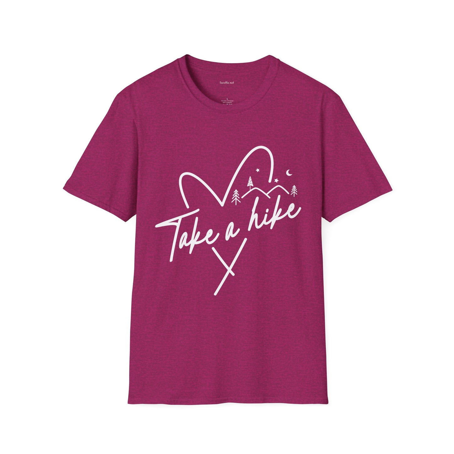 Take a Hike (white) - Unisex Softstyle T-Shirt 100% Cotton Graphic