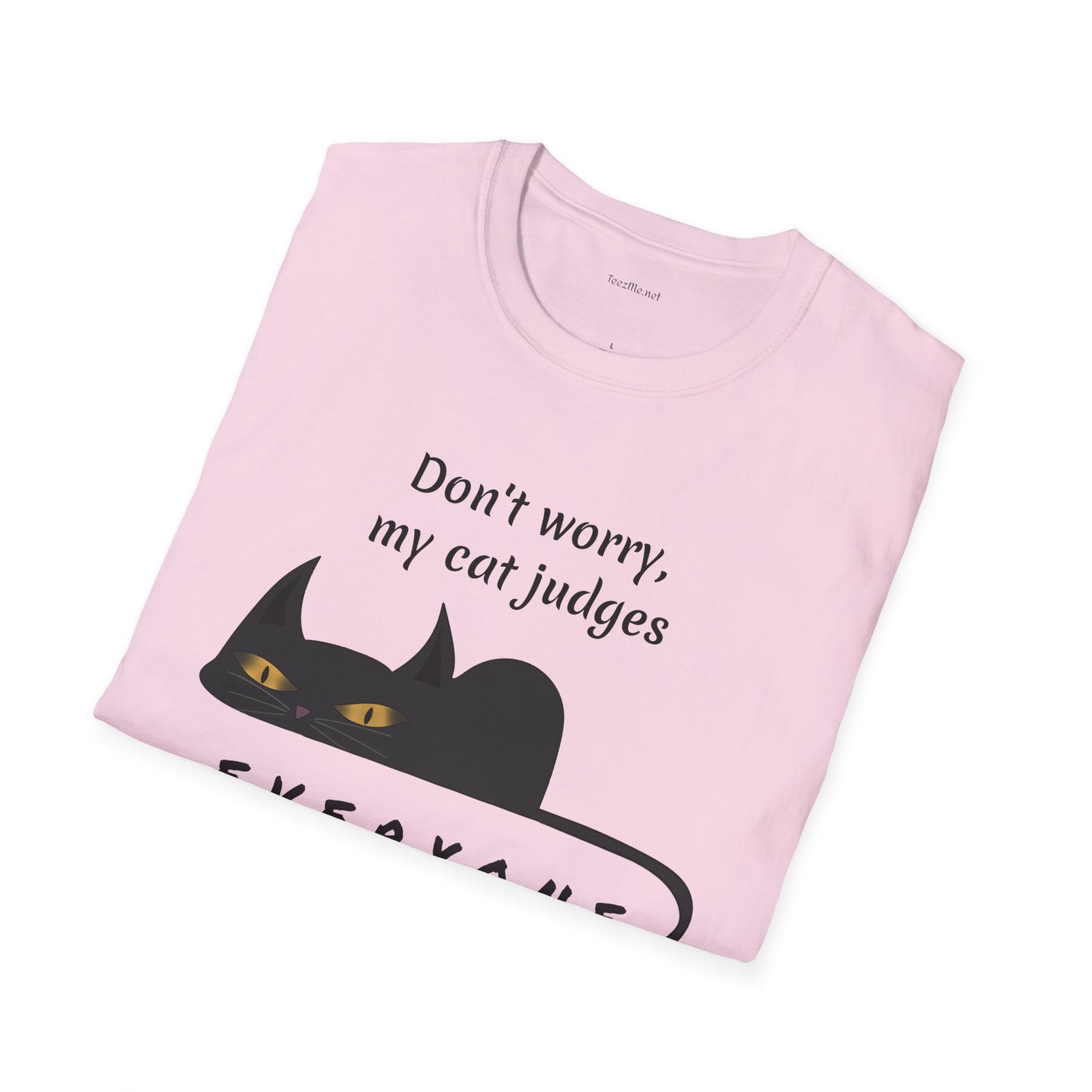 Judging Cat - Unisex Softstyle T-Shirt 100% Cotton Graphic