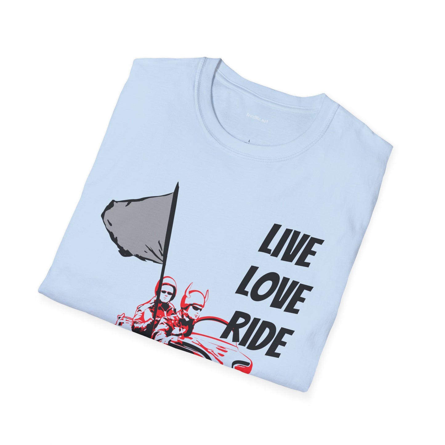 Live Love Ride - Unisex Softstyle T-Shirt 100% Cotton Graphic Motorcycle Harley