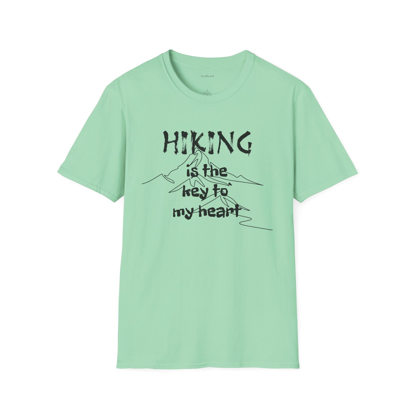Hiking is the key to my heart - Unisex Softstyle T-Shirt 100% Cotton Graphic