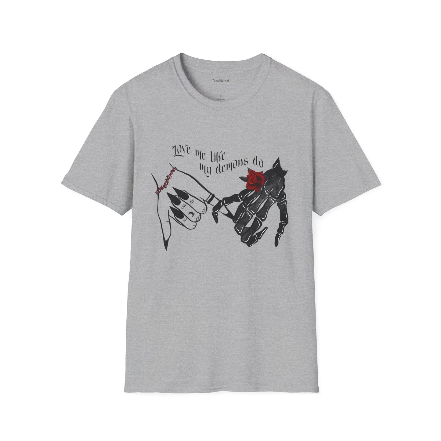 Love Me Like My Demons Do Unisex Softstyle T-Shirt 100% Cotton Graphic