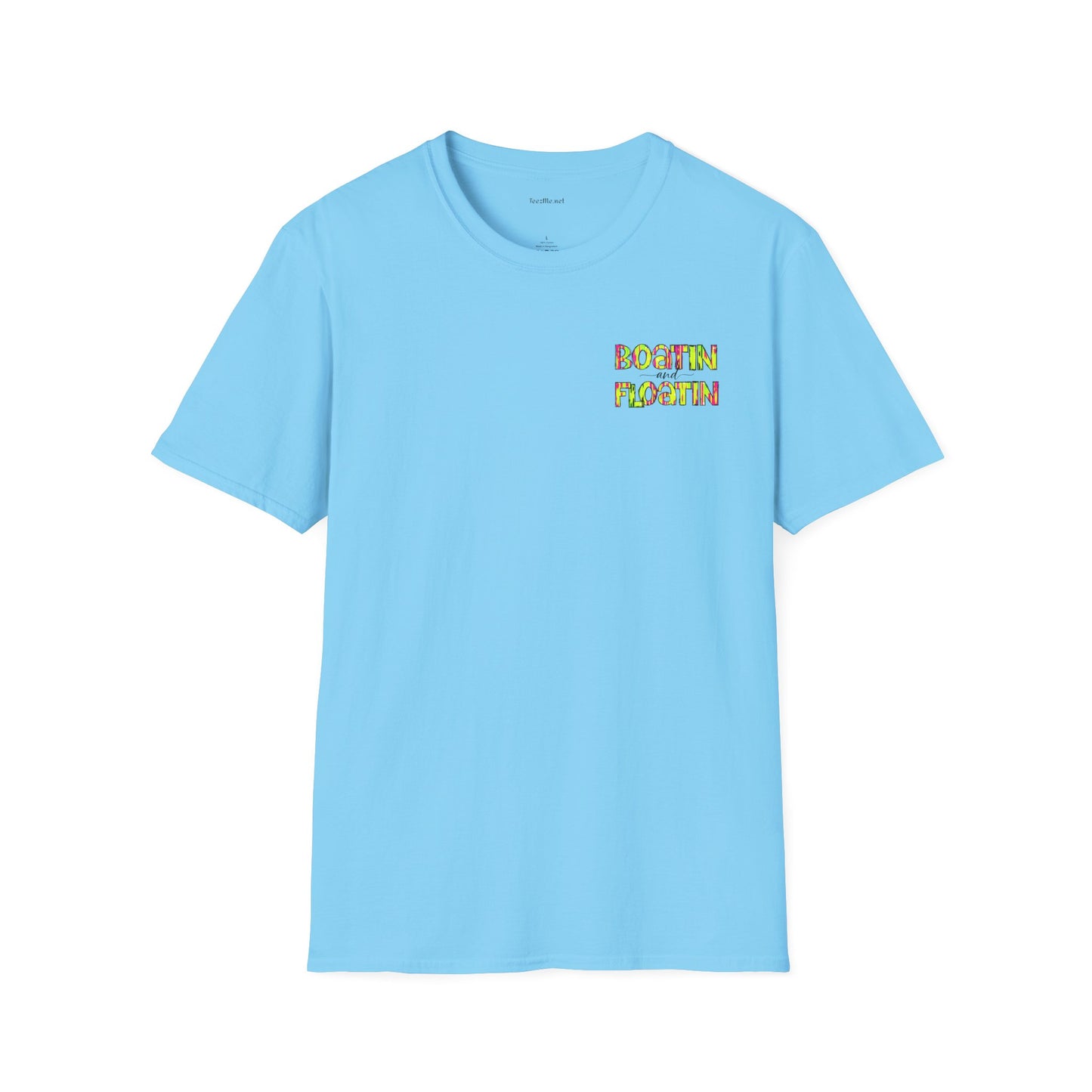 Boatin and Floatin (pocket size) - Unisex Softstyle T-Shirt 100% Cotton Graphic