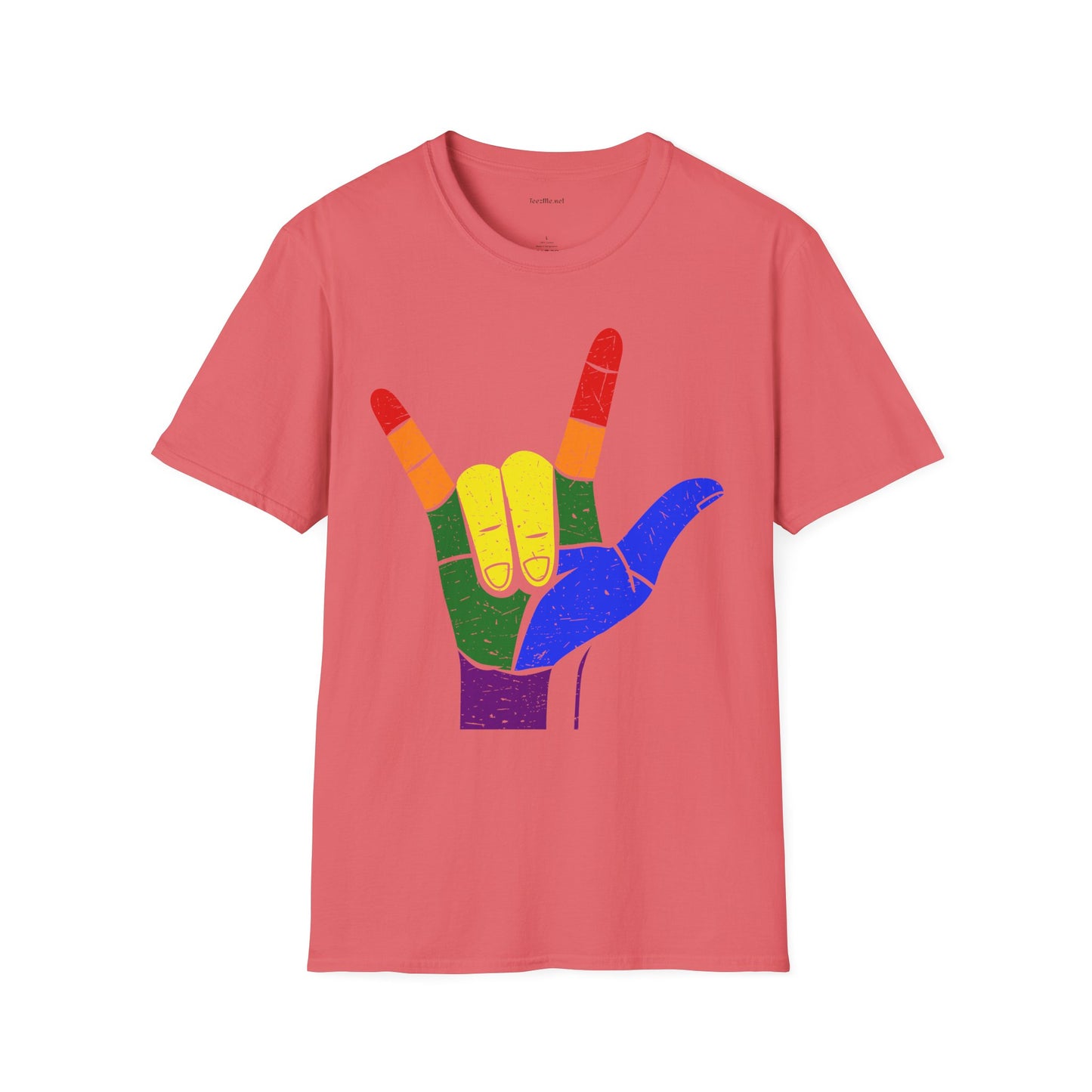 ASL Love LGBT  - Unisex Softstyle T-Shirt 100% Cotton Graphic