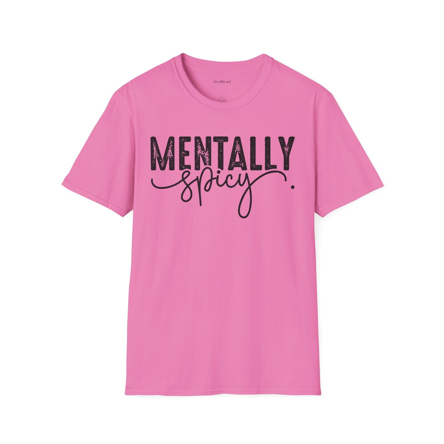 Mentally Spicy (black) Unisex Softstyle T-Shirt 100% Cotton Graphic
