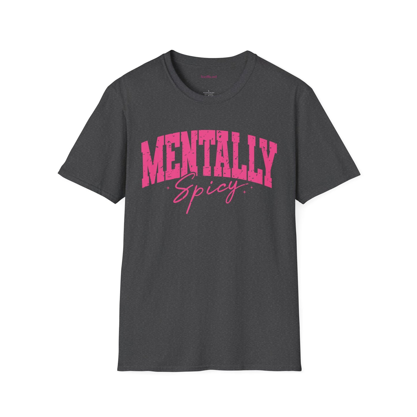 Mentally Spicy Unisex Softstyle T-Shirt 100% Cotton Graphic