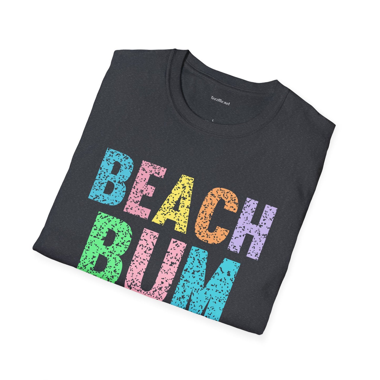 Beach Bum - Unisex Softstyle T-Shirt 100% Cotton Graphic