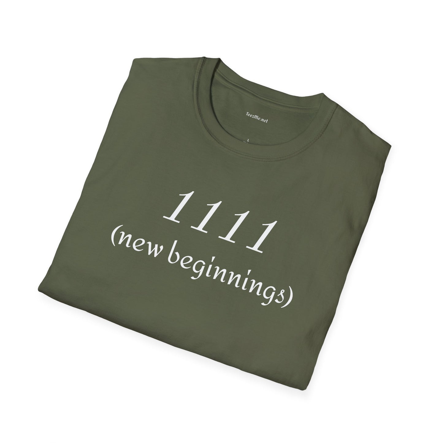 1111 (new beginnings) - Unisex Softstyle T-Shirt 100% Cotton Graphic #angel numbers