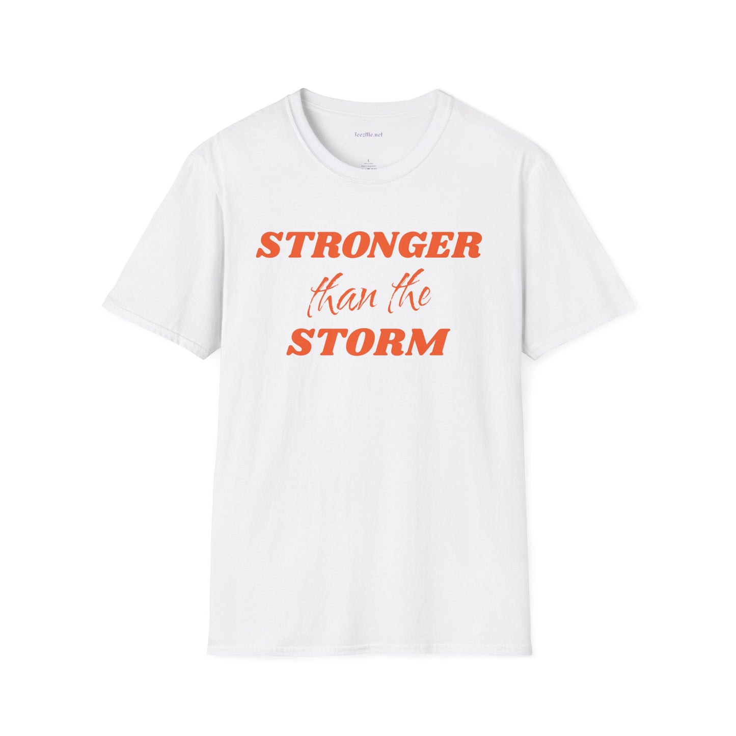 Stronger than the Storm Leukemia Unisex Softstyle T-Shirt 100% Cotton Graphic