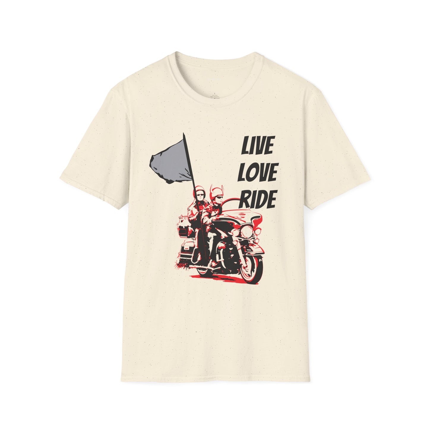Live Love Ride - Unisex Softstyle T-Shirt 100% Cotton Graphic Motorcycle Harley