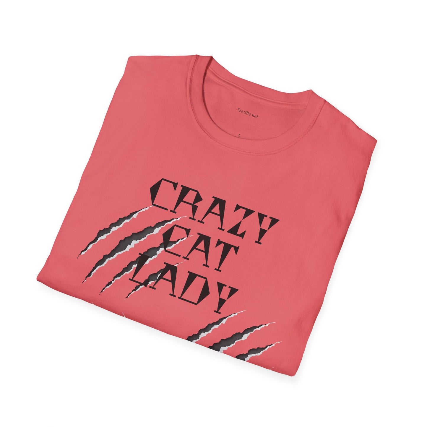 Crazy Cat Lady - Unisex Softstyle T-Shirt 100% Cotton Graphic