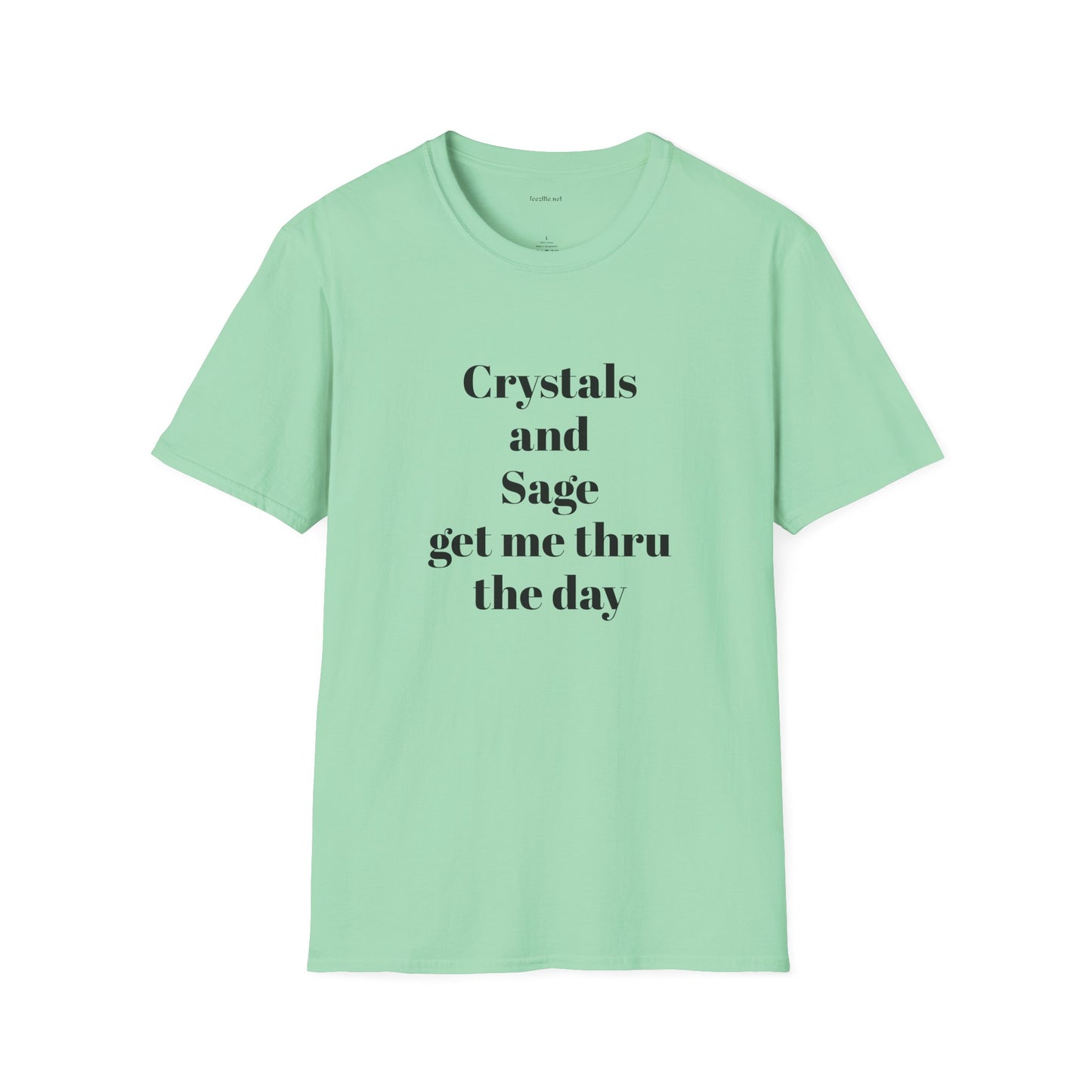 Crystals and Sage - Unisex Softstyle T-Shirt 100% Cotton Graphic