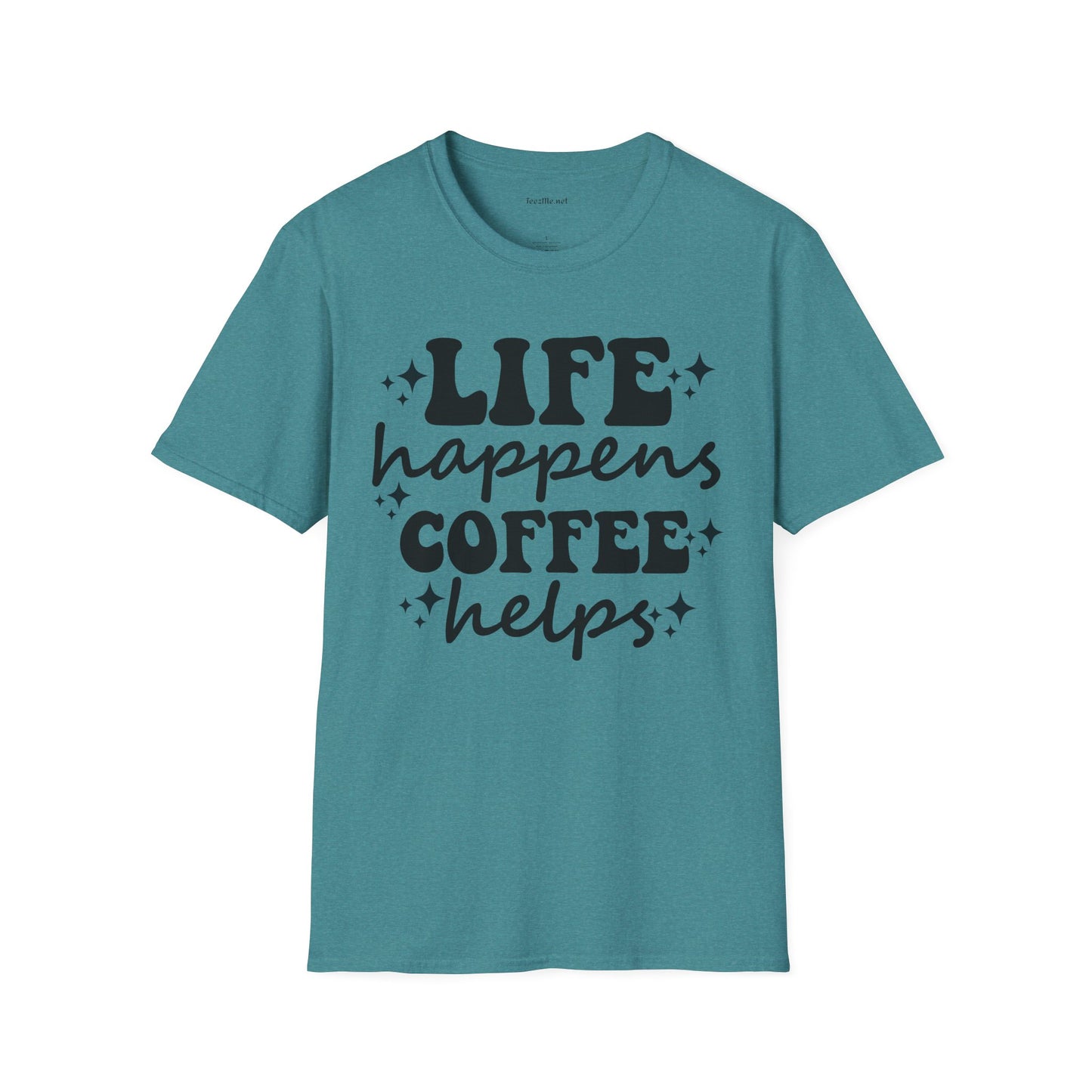 Life Happens Coffee Helps 01 Unisex Softstyle T-Shirt 100% Cotton
