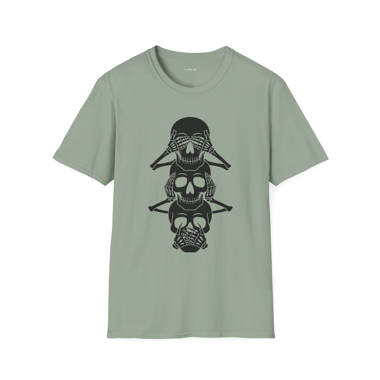 See Hear Speak No Evil Unisex Softstyle T-Shirt 100% Cotton Graphic