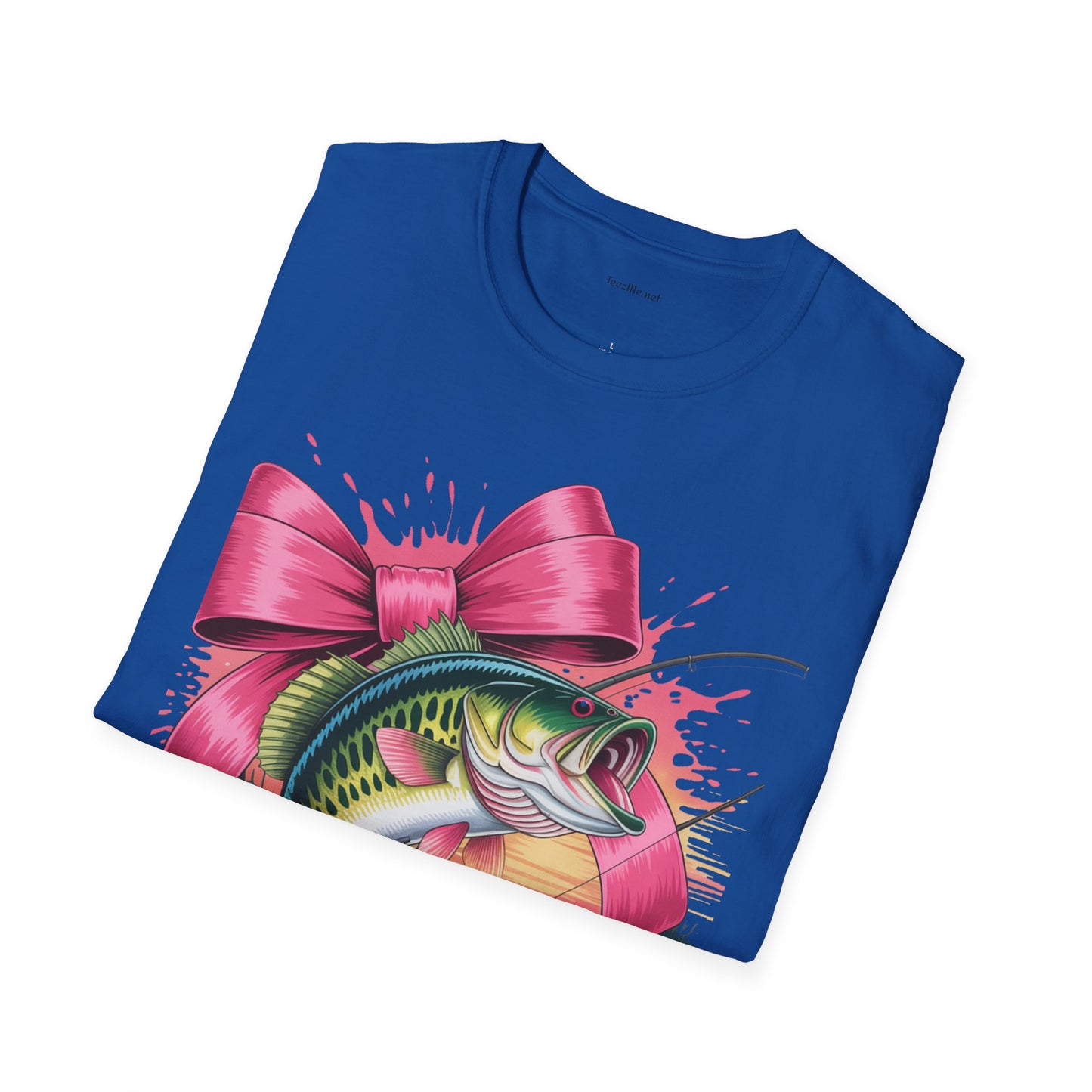 Fishing Girl - Unisex Softstyle T-Shirt 100% Cotton Graphic
