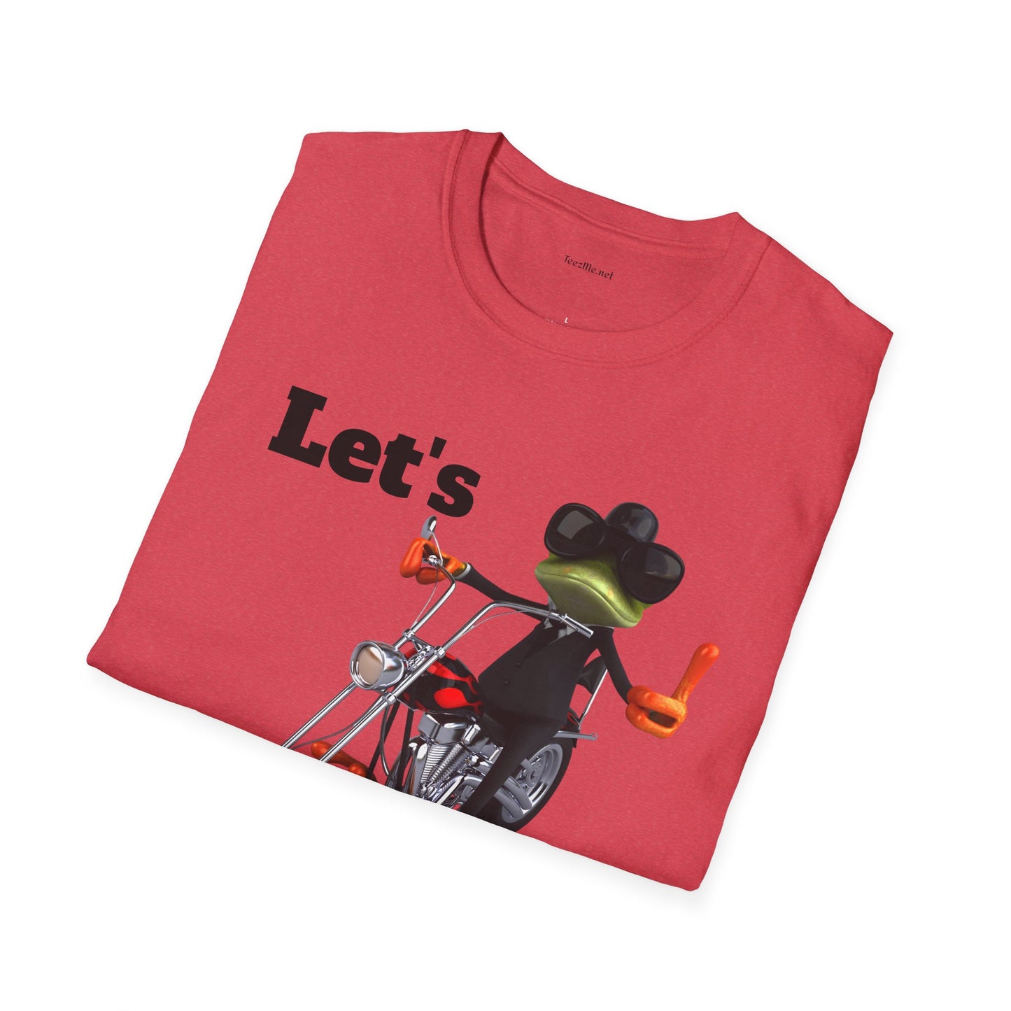 Let's Ride - Unisex Softstyle T-Shirt 100% Cotton Graphic Motorcycle Harley