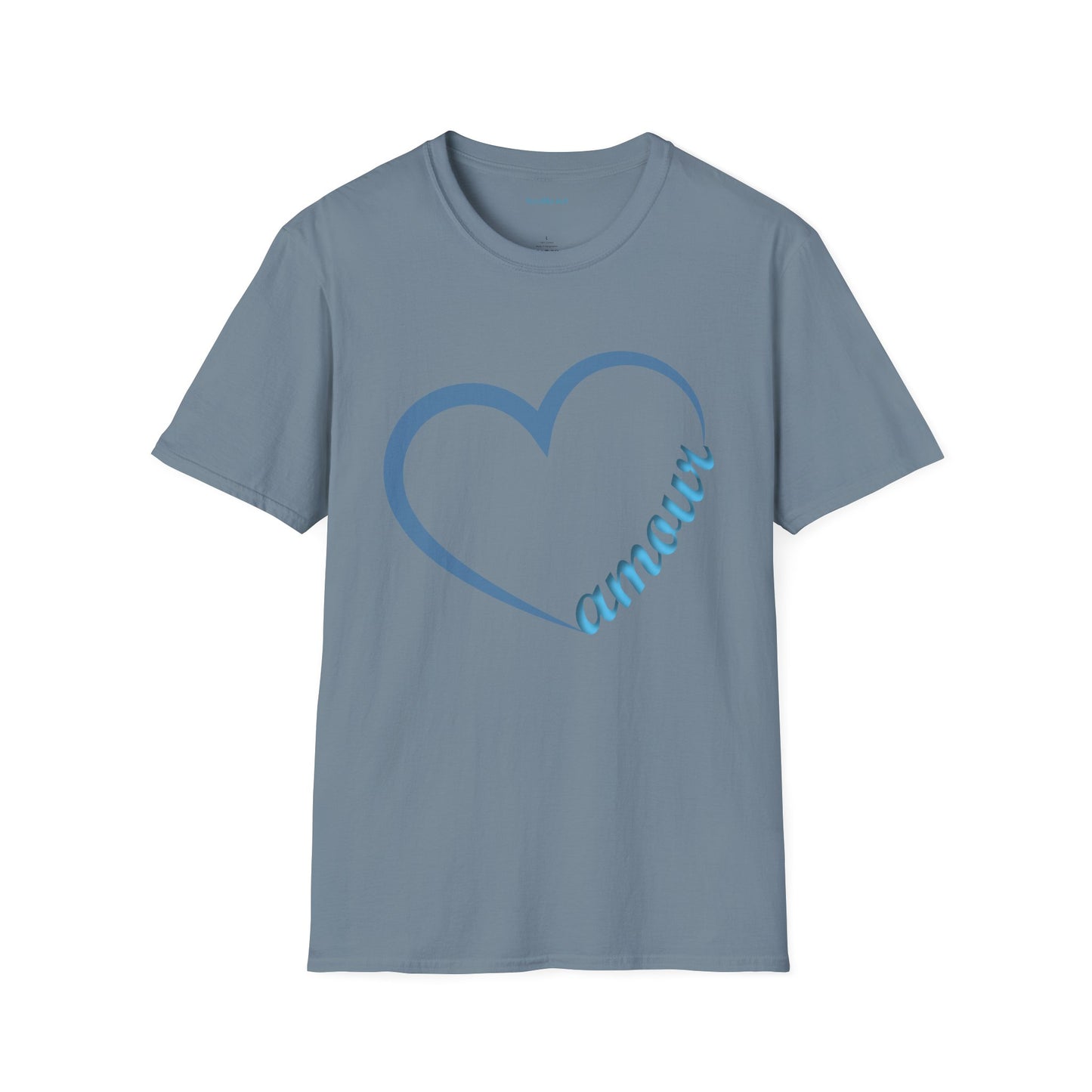 Amour (Turquoise) Unisex Softstyle T-Shirt 100% Cotton Graphic