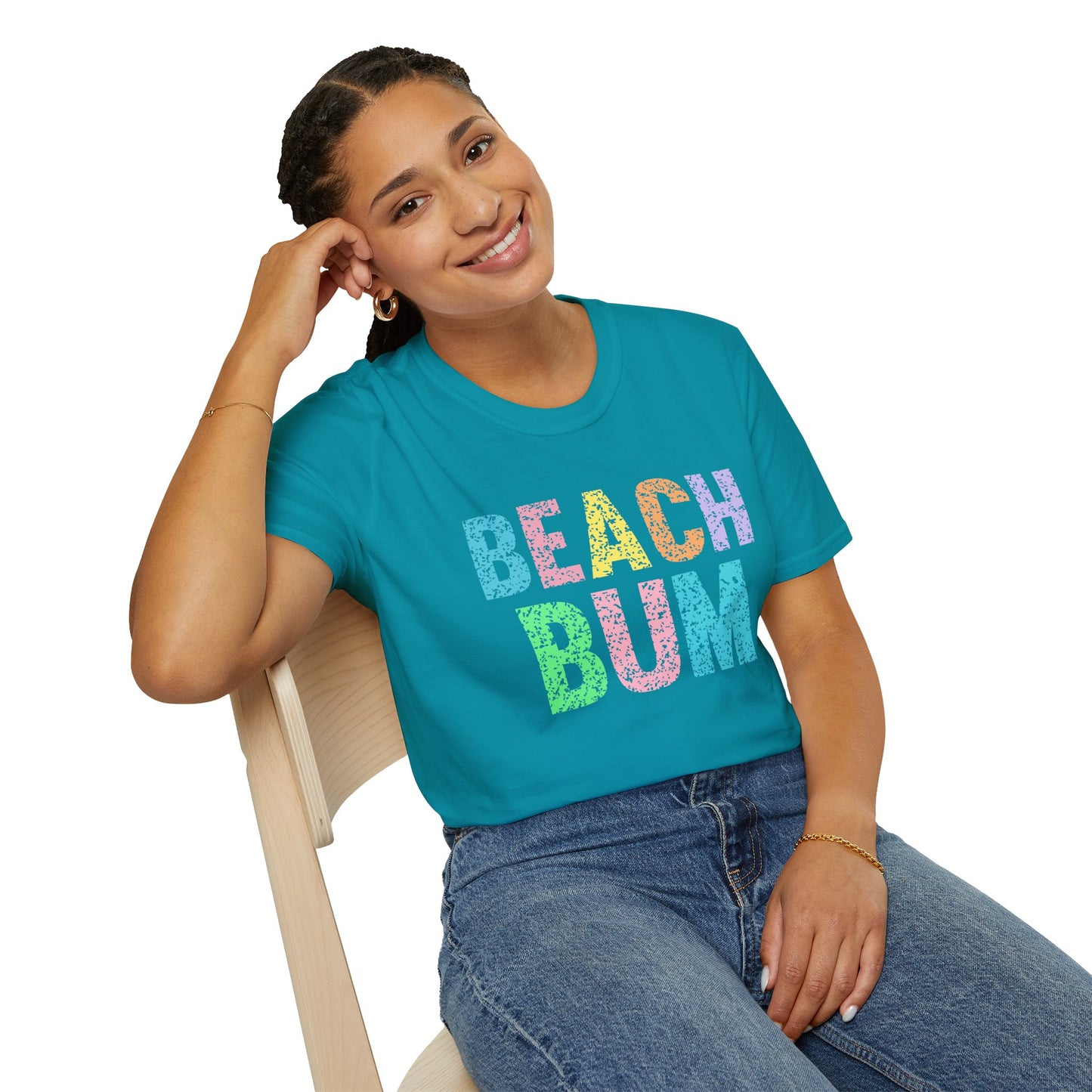 Beach Bum - Unisex Softstyle T-Shirt 100% Cotton Graphic