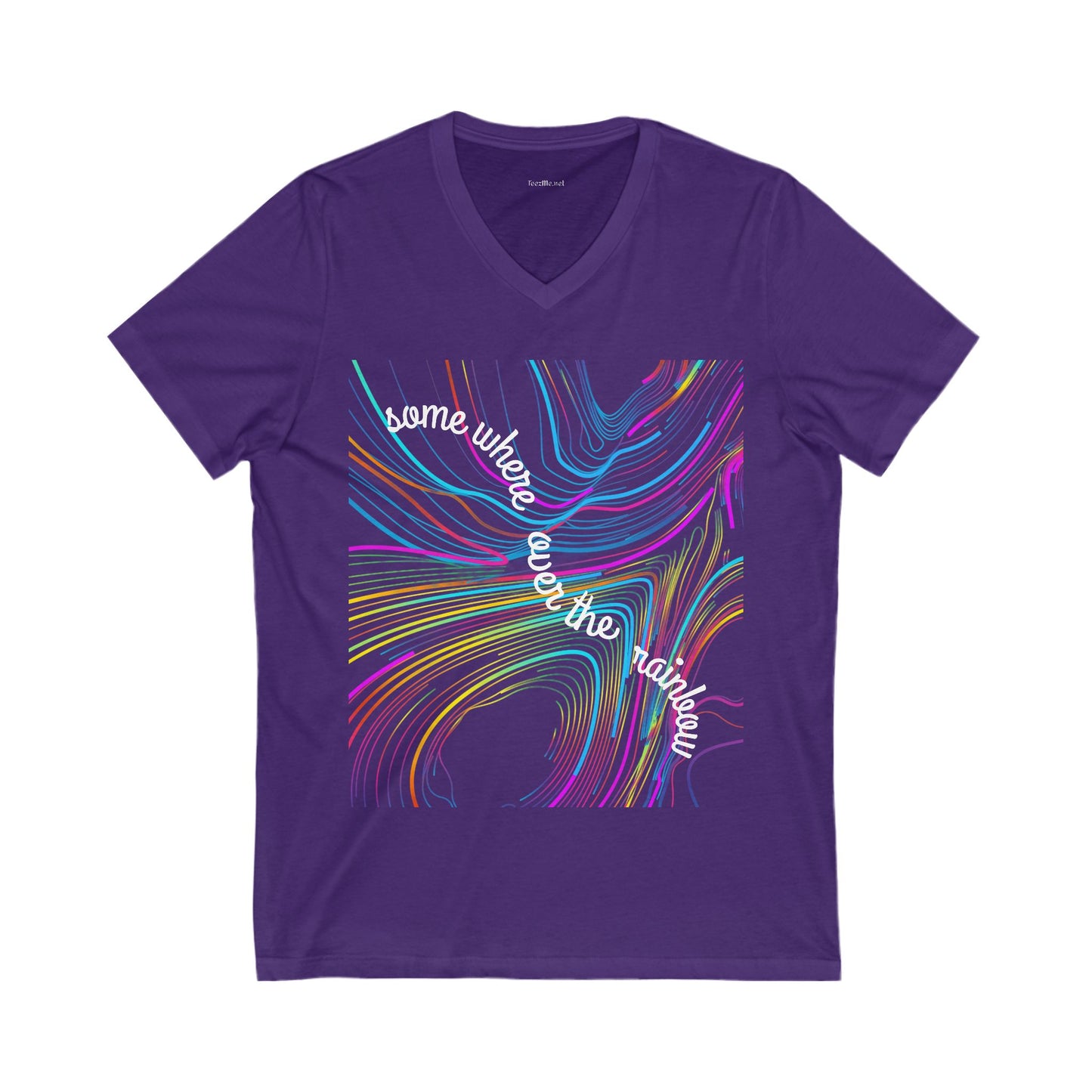 Somewhere over the rainbow - Unisex Jersey Short Sleeve V-Neck Tee