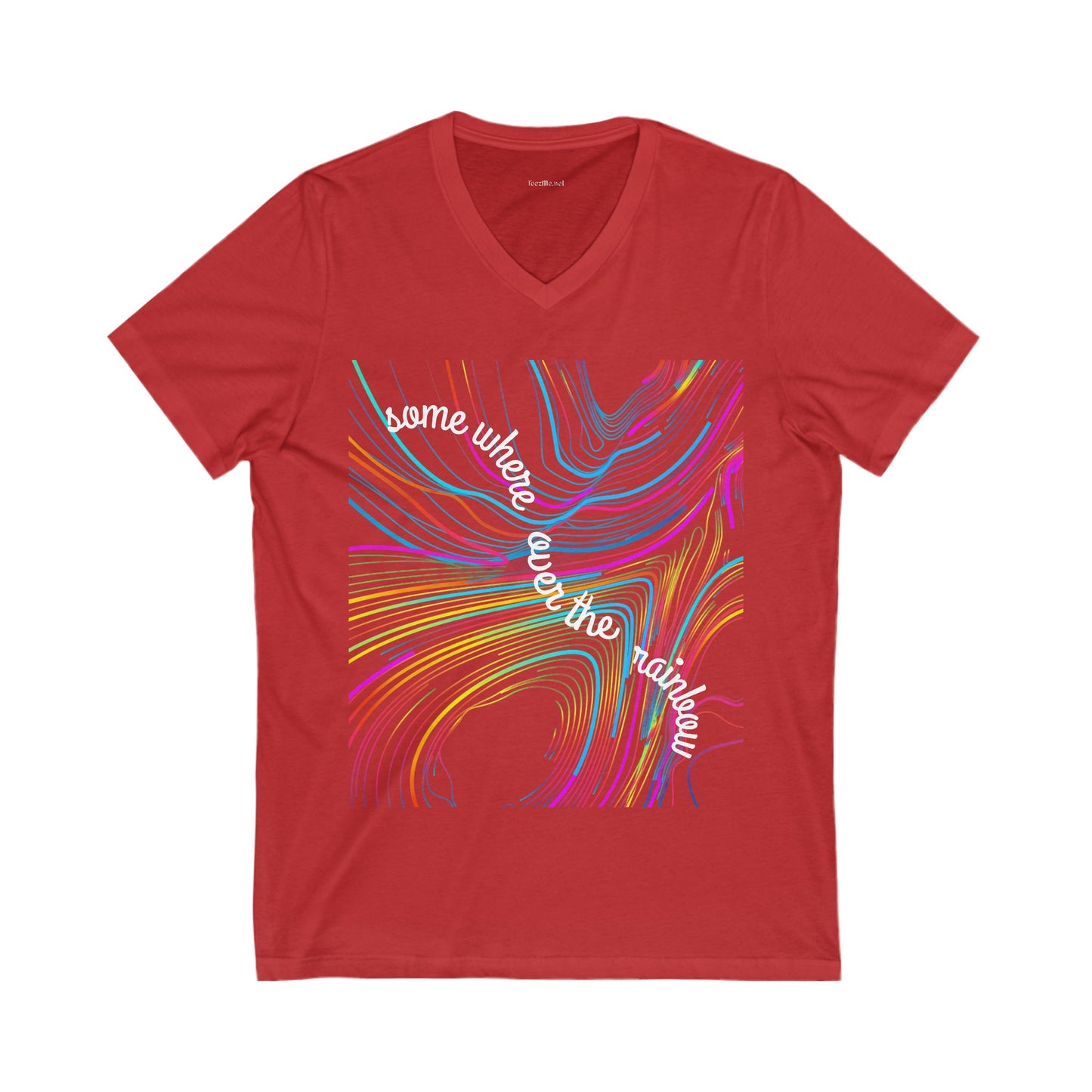 Somewhere over the rainbow - Unisex Jersey Short Sleeve V-Neck Tee
